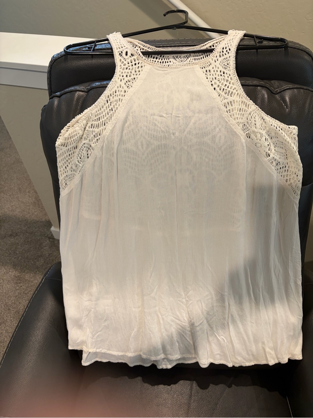 O’Neill Crochet Sleeveless Swim Coverup - White